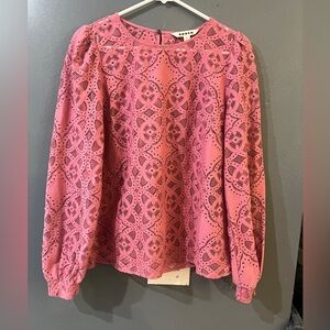 Boden lace crew neck top